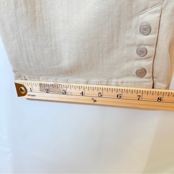 Gloria Vanderbilt Women’s Cream Skimmer Cropped Pants Size 12 Casual Stretch - Picture 11 of 13